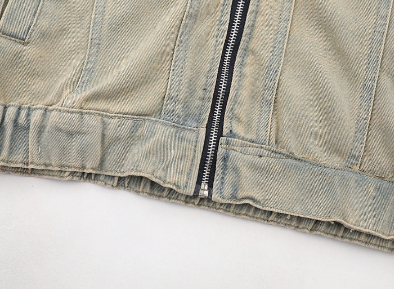 Mud colour Denim Coat For Men