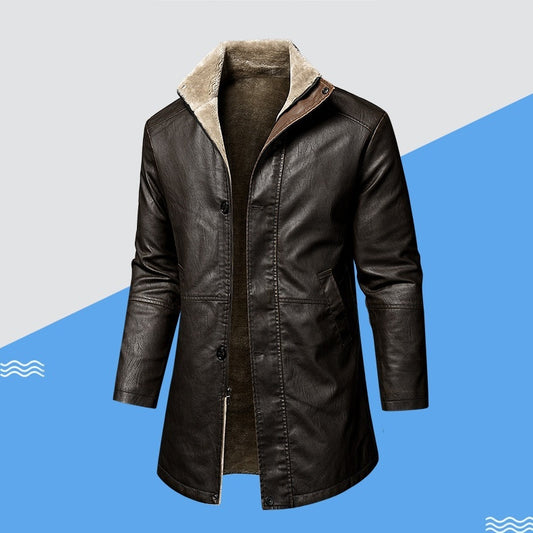 PU Leather Coat