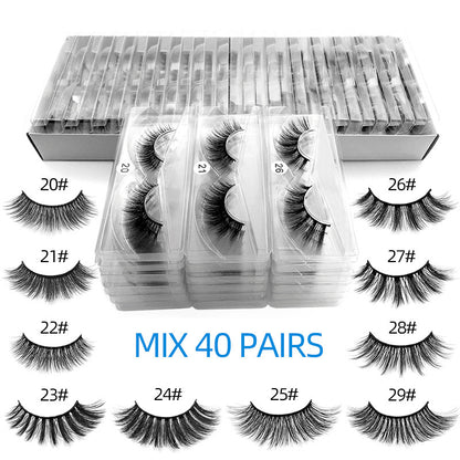 Natural Cross Type Fiber Eyelashes Set