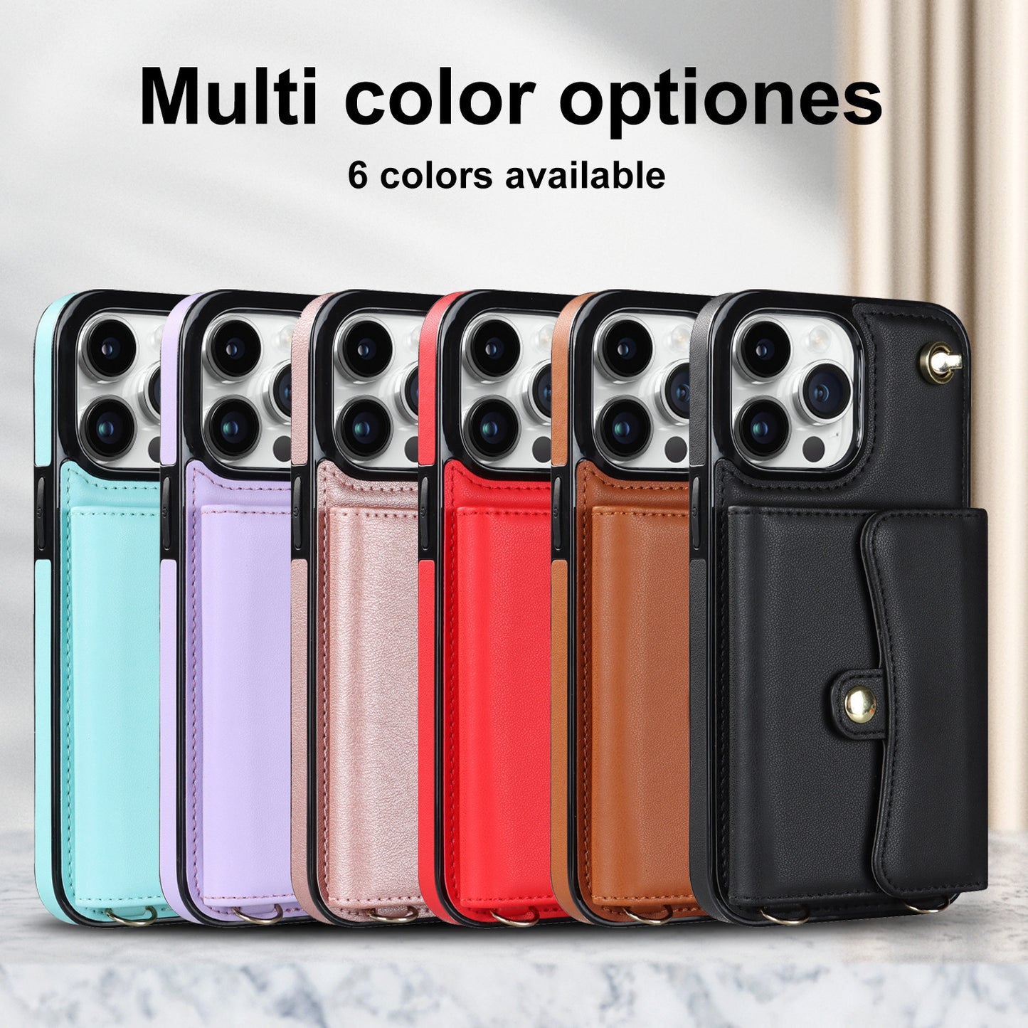 Crossbody Card Holder Phone Case Multi-function