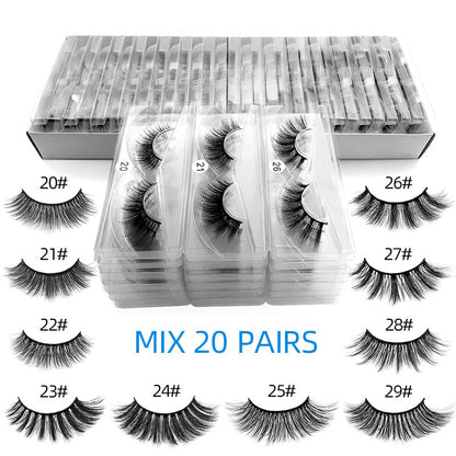 Natural Cross Type Fiber Eyelashes Set