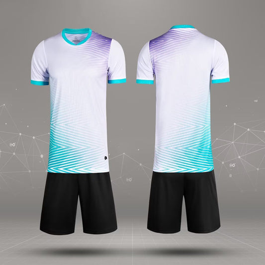Printed Short Sleeve Children's Football Uniforms Suit