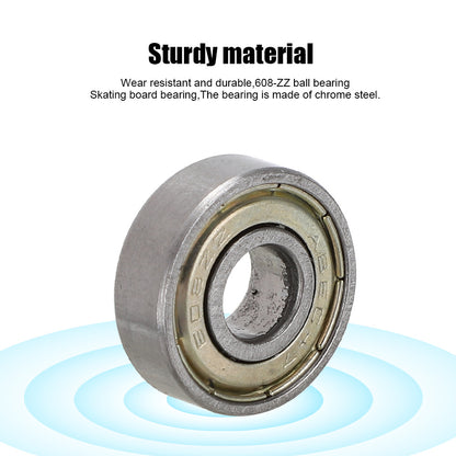 10 PCs 3D Printer Accessories Flange Deep Groove Chrome Steel Bearing 608ZZ with 2 Protecting Mask
