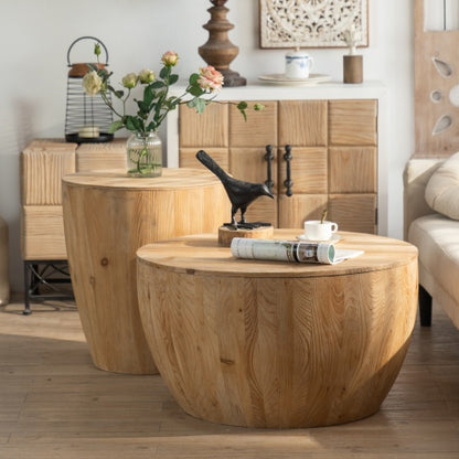 Vintage Style Bucket Shaped Centre Table Set For Office, Dining Room And Living Room