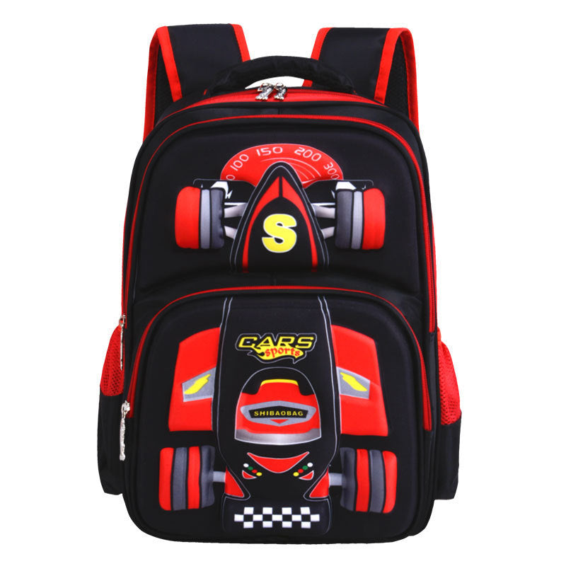 Three Dimensional Car Boys Primary School Trolley Male School Bag