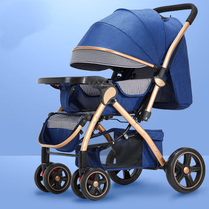 Lightweight Baby Stroller - Sit & Lie Down, Foldable with Shock Absorption