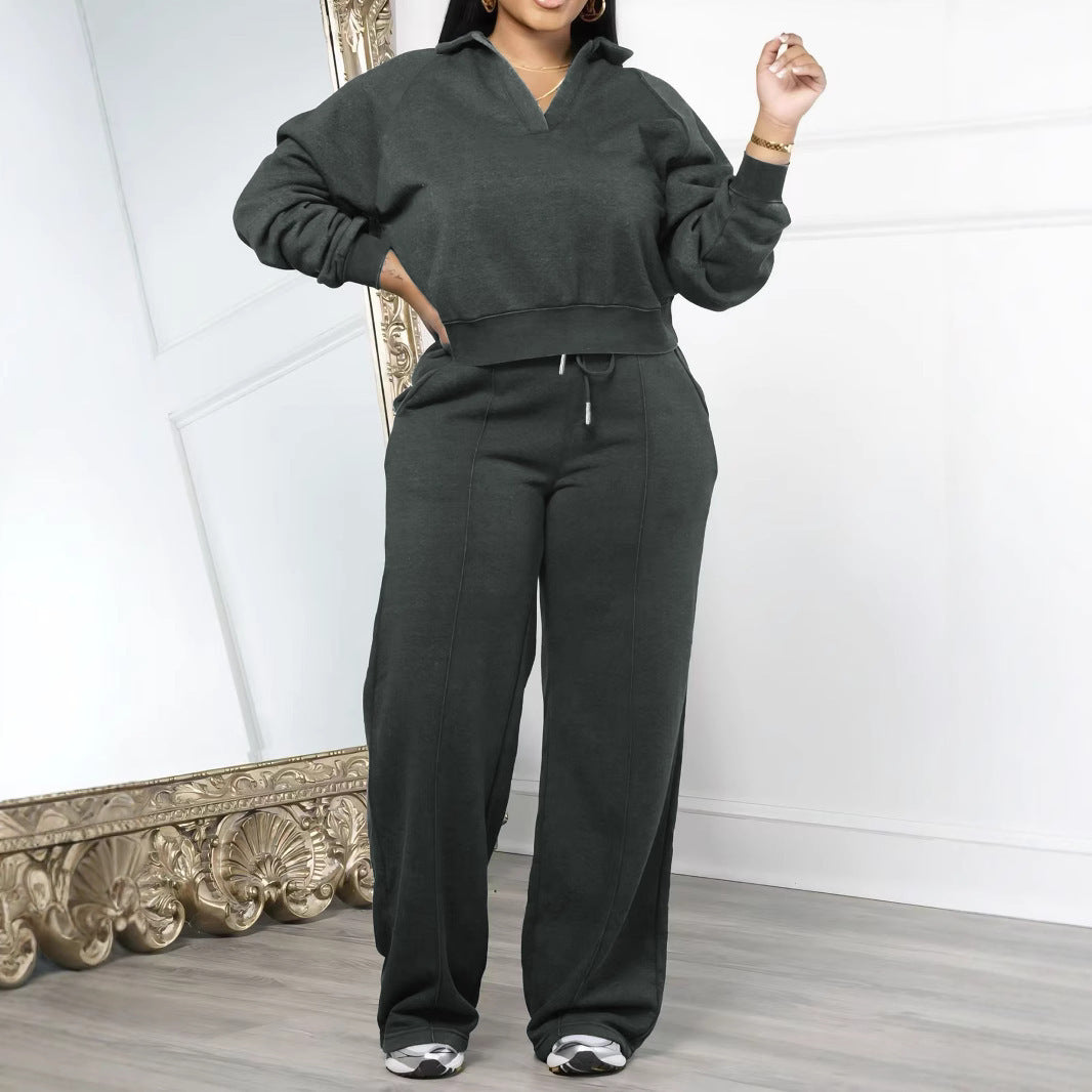 Sports Thickening Women's Pants Suit