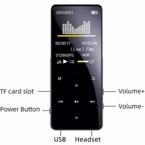 Bluetooth MP3 Player 128GB