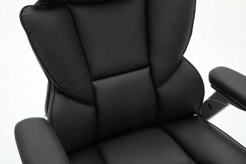 Office Chair 500lbs With Adjustable Lumbar Support, Executive Office Chair With Flip-up Armrest And Wider Seat, Ergonomic Leather Chair Breathable