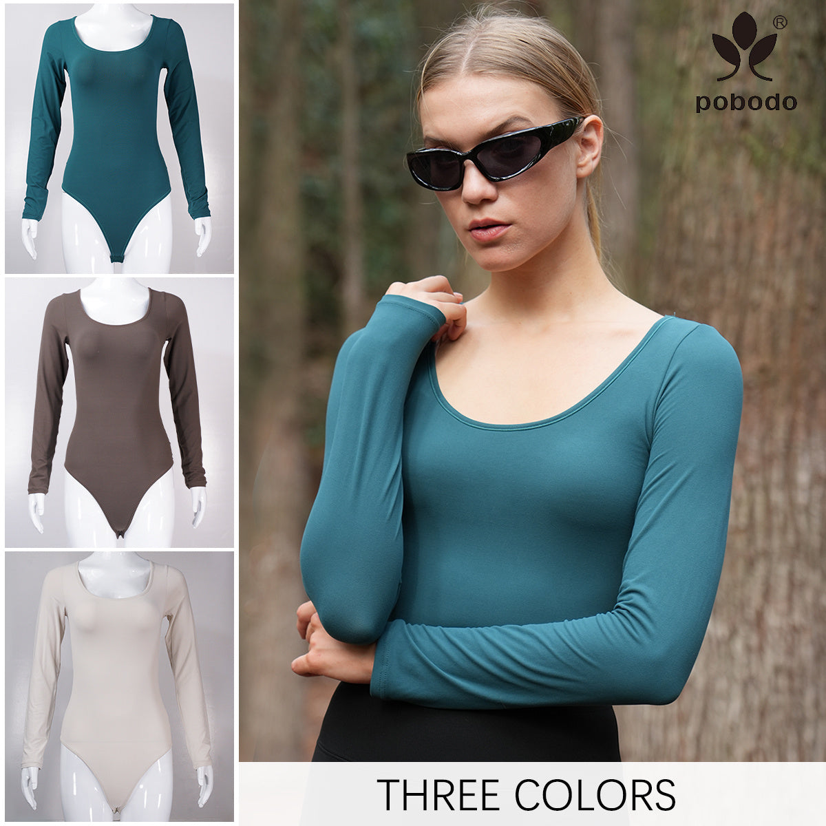 Round Neck Long Sleeved Jumpsuit