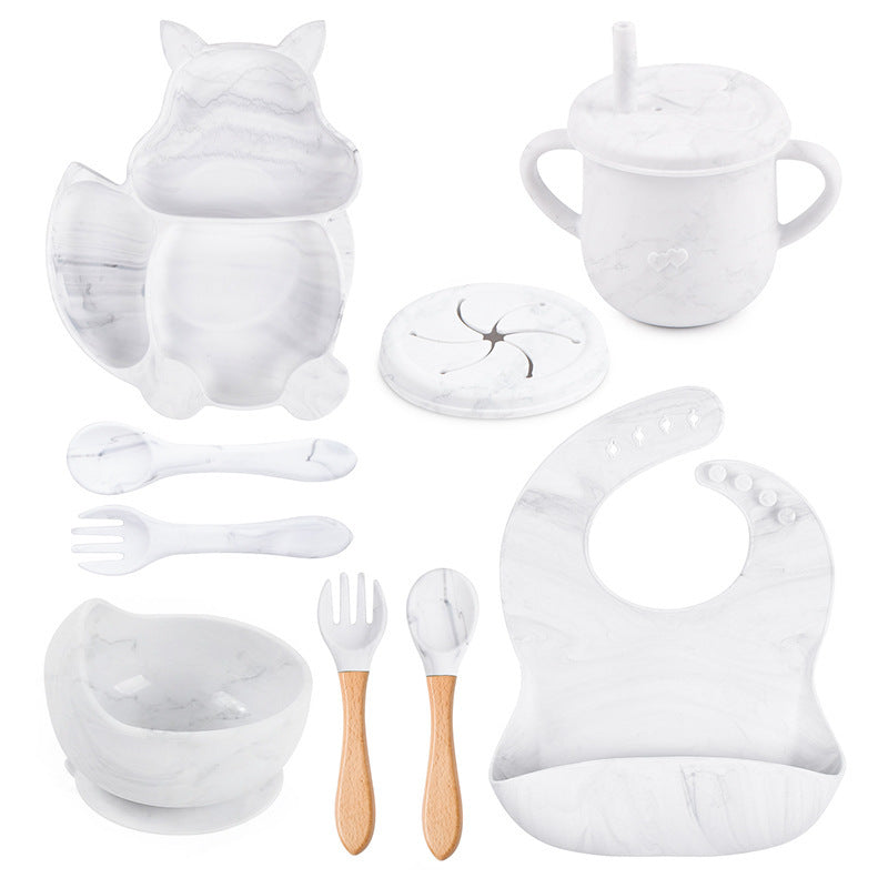8 PCs Babies' Dinner Plate Baby Bowl