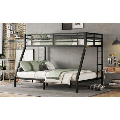 Metal Twin XL Over Queen Bunk Bed For Teens And Adults,Space-Saving Noise Reduced No Box Spring Needed