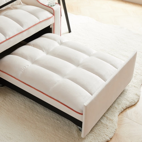 3- Sofa Bed Adjustable Pull Out Sleeper Chair Bed Multi-Pockets Folding Sofa Bed For Living Room Bedroom Small Space