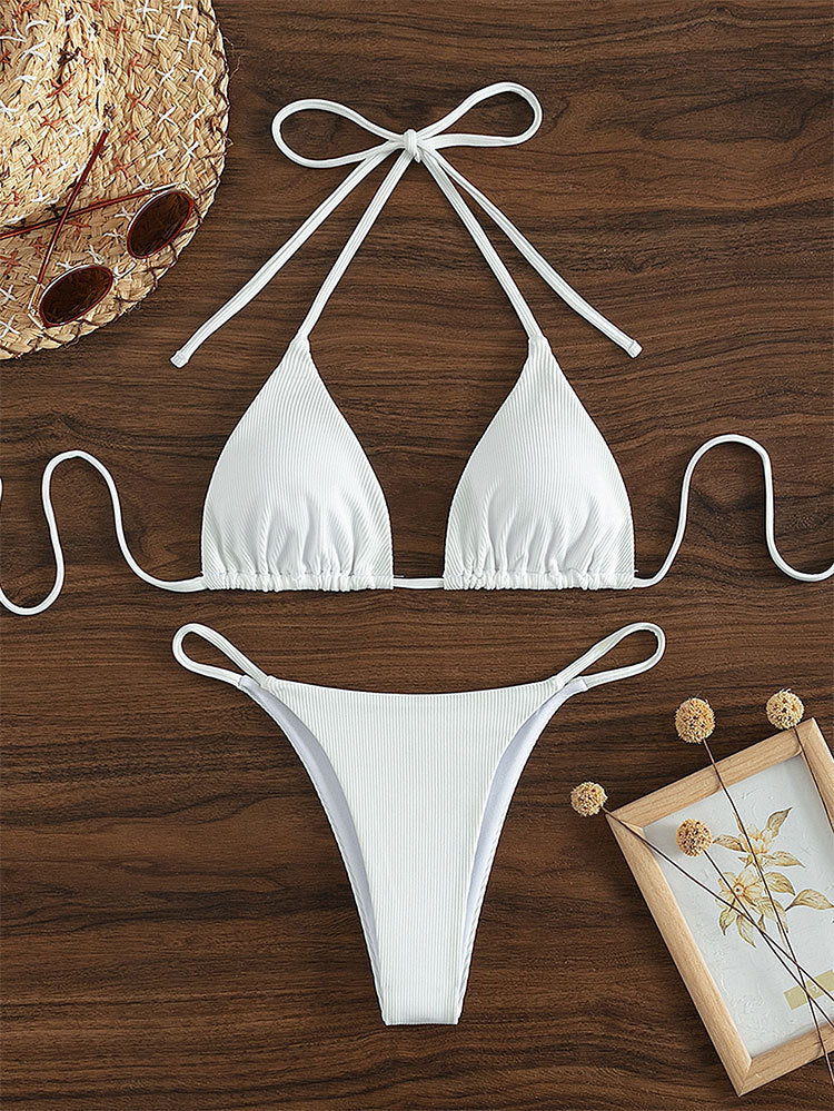 Lace Up Bikini Swimsuit